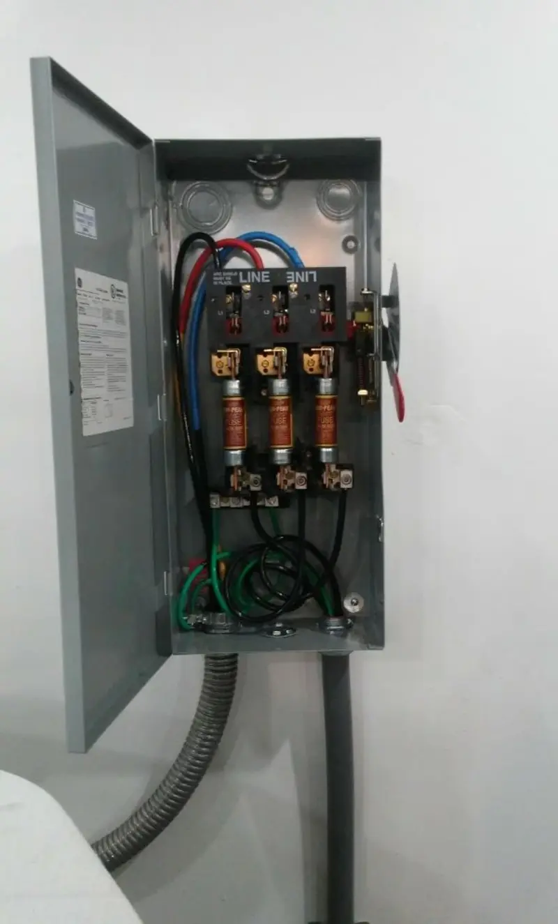 Three-phase disconnect switch installed for Electrical Wiring & Rewiring in Cache